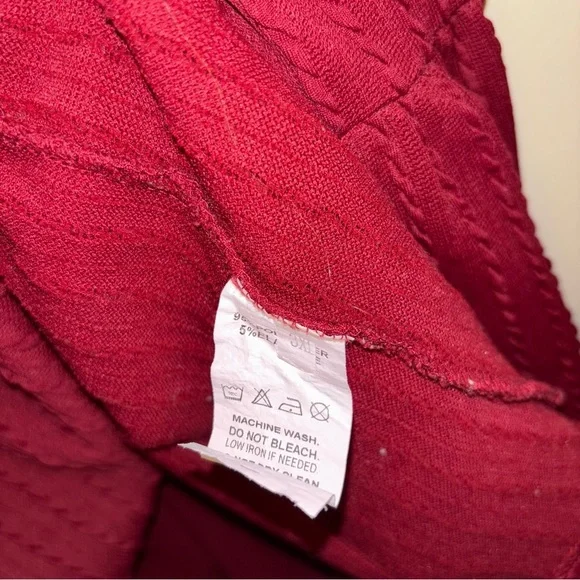 Aislinn Clothing Women’s Burgundy Textured A-Line Long-sleeve Dress Size 3X - Picture 7 of 7